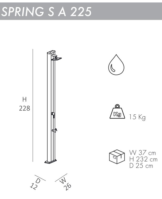 Душ уличный Spring S A 225