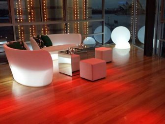 Диван пластиковый светящийся Rap Lighting