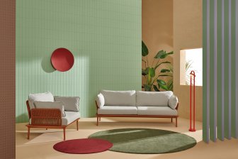 Диван трехместный с подушками Reva Twist D