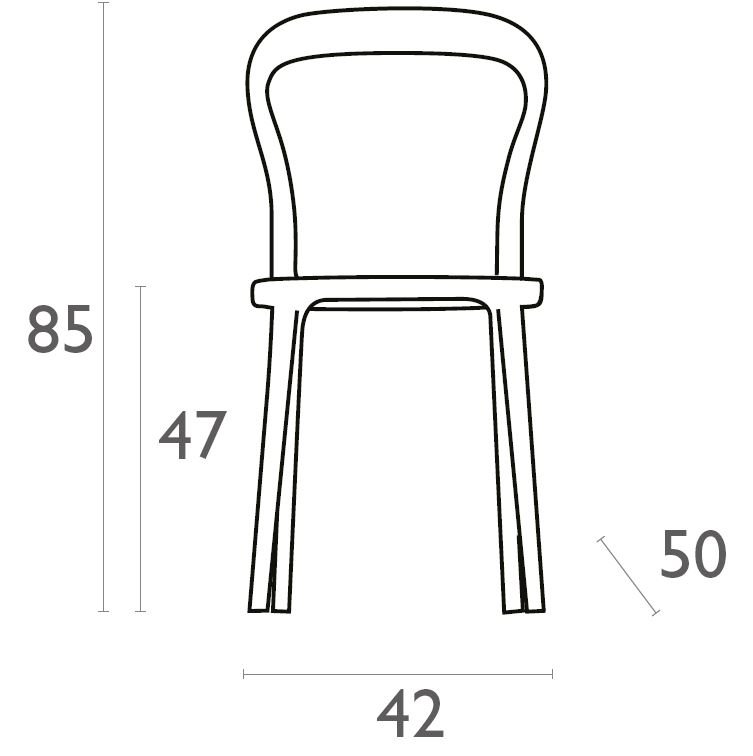 Стул пластиковый Siesta Contract Mr Bobo темно-серый, прозрачный