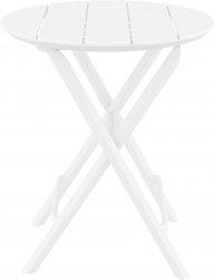 Стол пластиковый складной Helen Folding Table 60, белый, 600х740 мм