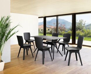 Стол пластиковый Air Table 140, черный, 1400х800х740 мм