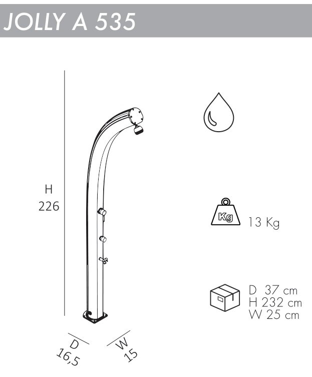 Душ уличный Jolly A 535