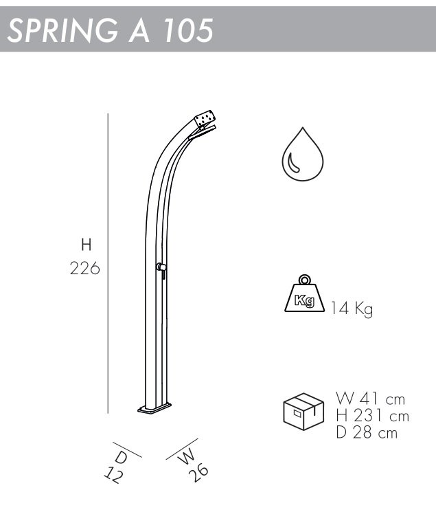 Душ уличный Spring A 105