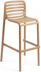 Стул пластиковый барный Nardi Doga Stool капучино