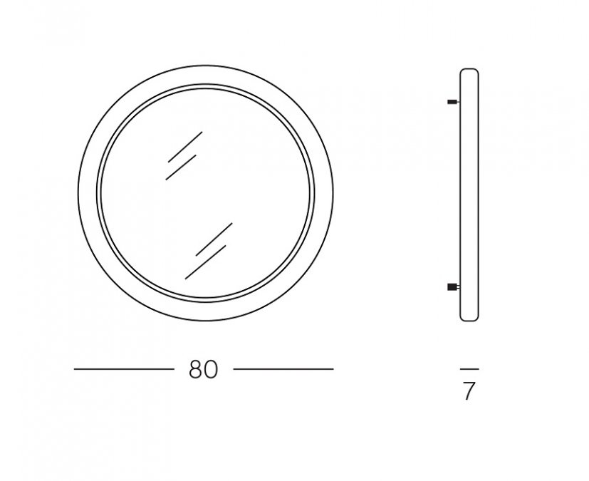 Зеркало пластиковое Giotto Mirror 80 Pop