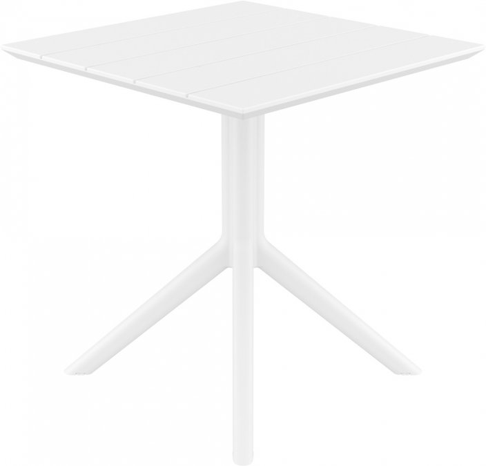 Стол пластиковый Paris Table 70, белый, 700х700х740 мм