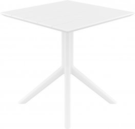 Стол пластиковый Paris Table 70, белый, 700х700х740 мм