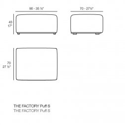 Пуф металлический мягкий The Factory