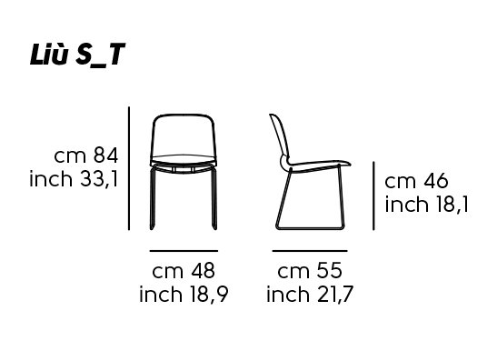 Стул с обивкой MIDJ Liu S M TS2_T