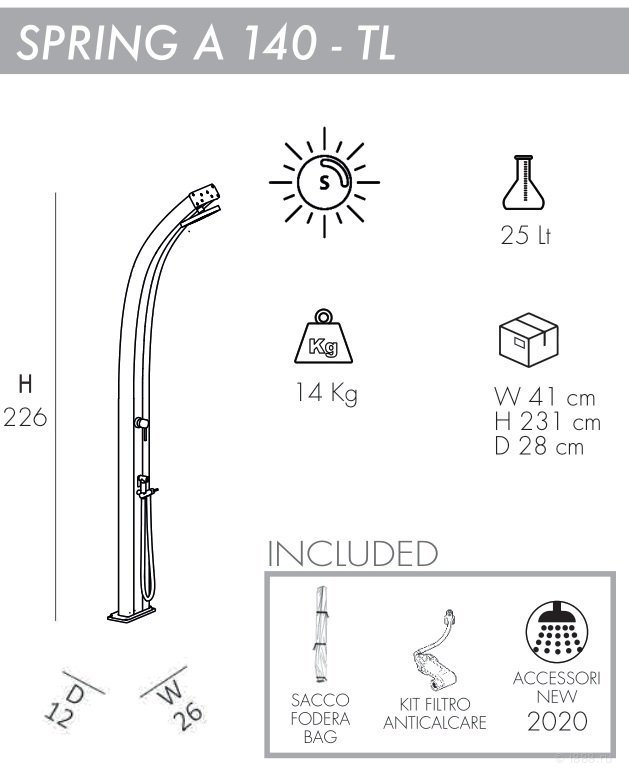 Душ солнечный Spring A 140 TL