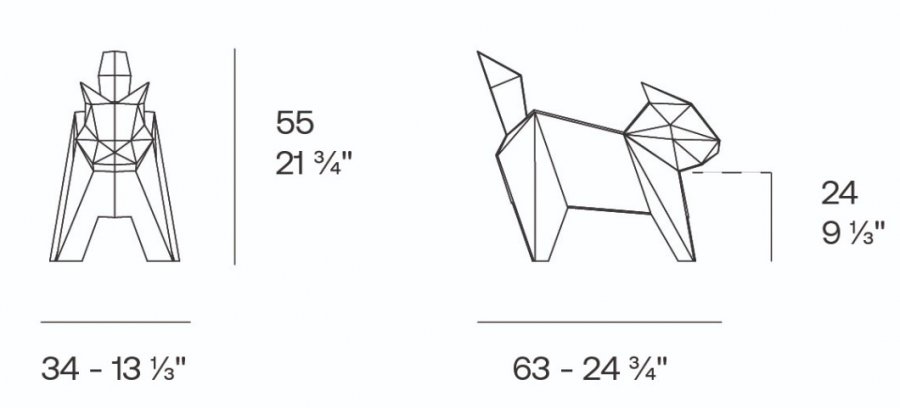 Фигура дизайнерская пластиковая Origami Koneko Basic
