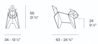 Фигура дизайнерская пластиковая Origami Koneko Basic