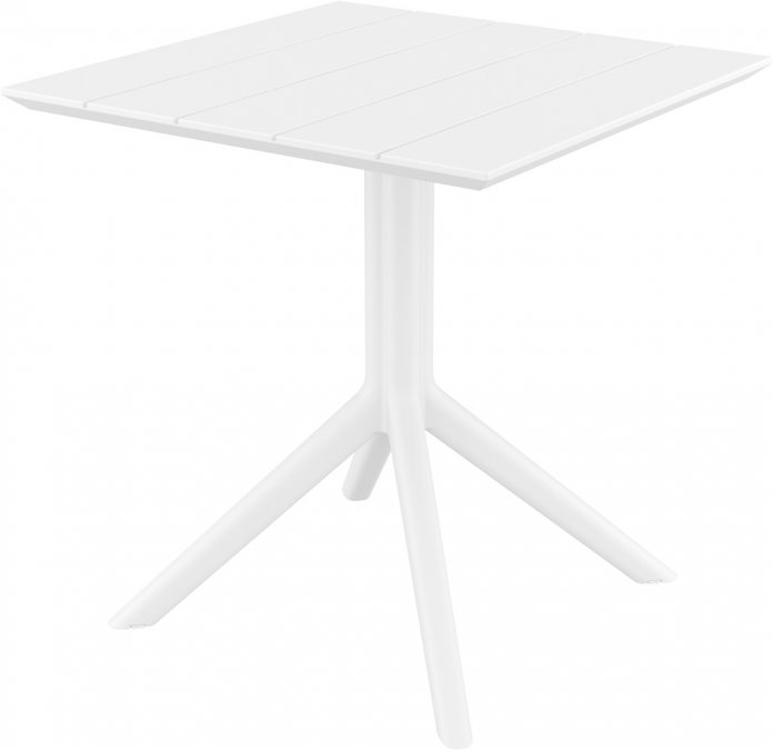 Стол пластиковый Paris Table 70, белый, 700х700х740 мм