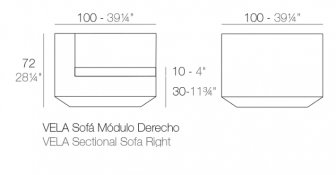 Модуль правый с подушкой Vela Basic