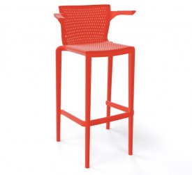 Кресло пластиковое барное Gaber Spyker Stool B красный