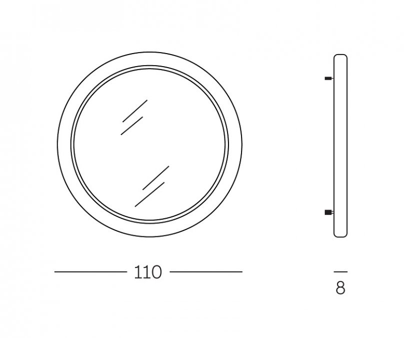 Зеркало пластиковое Giotto Mirror 110 Pop