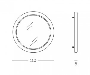 Зеркало пластиковое Giotto Mirror 110 Pop