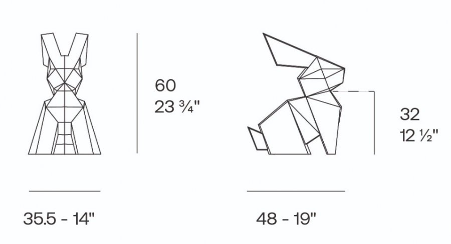 Фигура дизайнерская пластиковая Origami Kousagi Basic