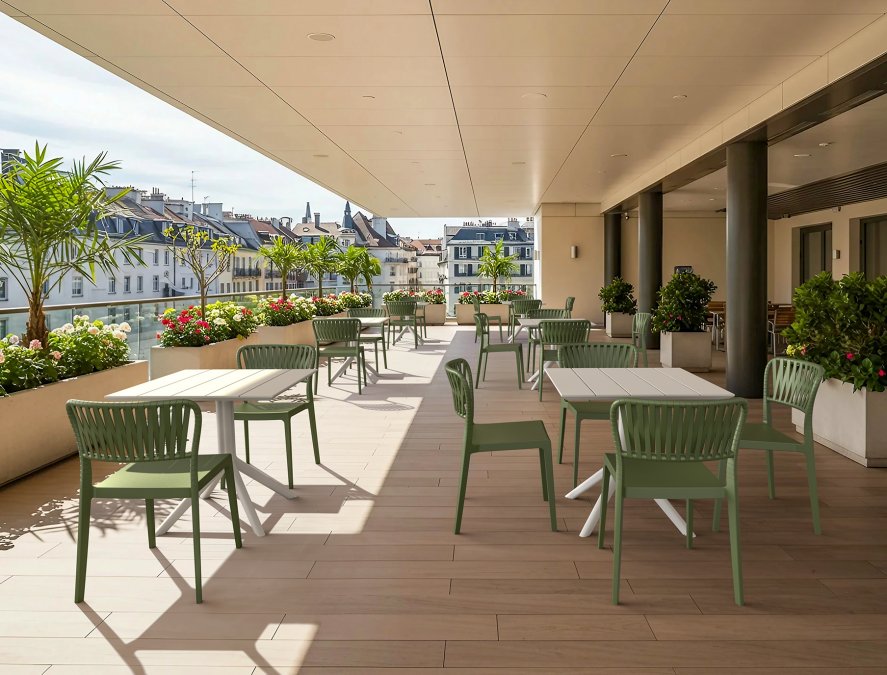 Стул пластиковый Siesta Contract Portofino оливковый