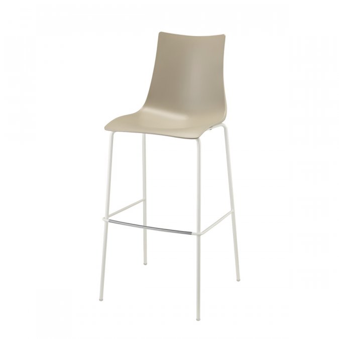 Стул барный пластиковый Scab Design Zebra Technopolymer лен, тортора