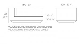 Модуль левый с подушкой Vela Basic