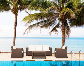 Комплект пластиковой плетеной мебели Monaco Lounge Set XL