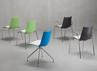 Кресло пластиковое двухцветное Zebra Bicolore