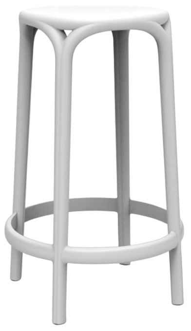 Табурет пластиковый полубарный Vondom Brooklyn Basic белый
