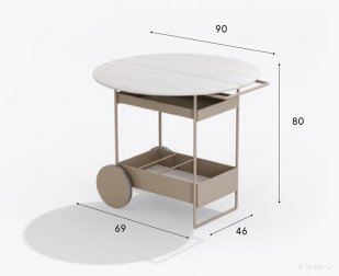 Стол сервировочный металлический Ninfea
