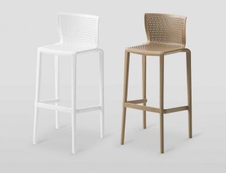 Стул пластиковый барный Gaber Spyker Stool белый