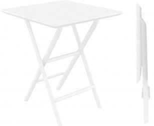 Стол пластиковый складной Helen Folding Table 60, белый, 600х600х740 мм