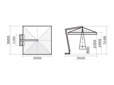 Зонт профессиональный 3х3 м-thumbs-Фото1