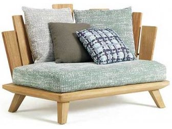 Кресло деревянное лаунж левое с подушками-thumbs-Фото1