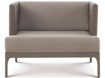 Кресло плетеное лаунж с подушками-thumbs-Фото1