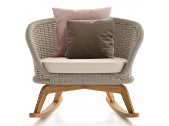 Кресло-качалка плетеное с подушкой-thumbs-Фото2