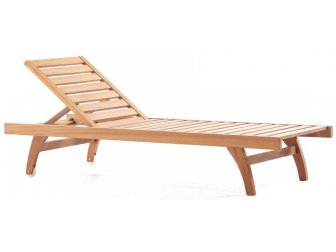 Шезлонг-лежак деревянный со столиком-thumbs-Фото3
