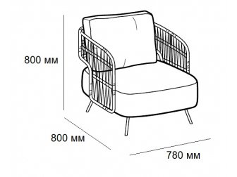 Кресло плетеное с обивкой-thumbs-Фото3