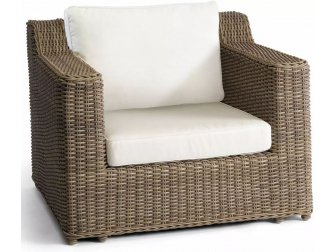 Лаунж-кресло плетеное с подушками-thumbs-Фото2