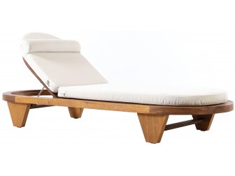 Шезлонг-лежак деревянный с матрасом-thumbs-Фото3
