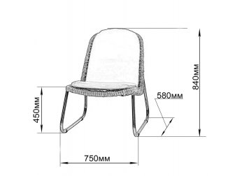 Кресло плетеное с подушкой-thumbs-Фото3
