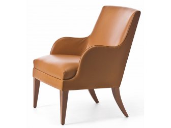 Лаунж-кресло деревянное мягкое-thumbs-Фото1