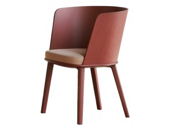 Кресло деревянное с мягкой обивкой-thumbs-Фото1