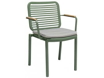Кресло металлическое с подушкой-thumbs-Фото1