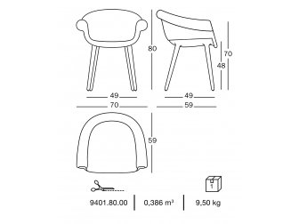 Кресло дизайнерское с обивкой-thumbs-Фото3