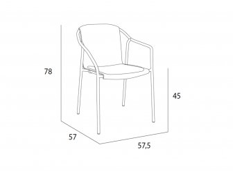 Кресло пластиковое с обивкой-thumbs-Фото3