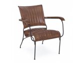 Кресло с обивкой Garden Relax Ashanti алюминий, натуральная кожа коричневый Фото 8
