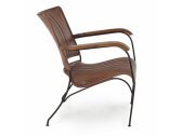 Кресло с обивкой Garden Relax Ashanti алюминий, натуральная кожа коричневый Фото 9