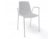 Кресло пластиковое Gaber Alhambra TB металл, технополимер белый, серый Фото 1