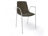 Кресло пластиковое Gaber Alhambra TB металл, технополимер черный, тортора Фото 1